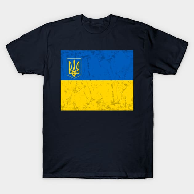 Vintage Ukrainian Flag Trident T-Shirt by Scar